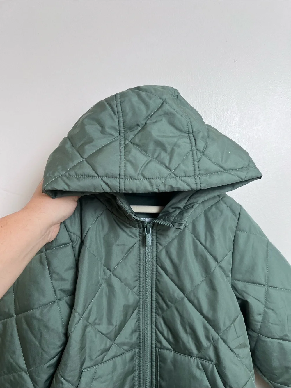 Carter’s Girls 4T Sage Green Quilted Hooded Jacket Coat